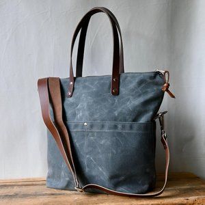 Slate Stitch & Rivet Crossbody Zipper Tote